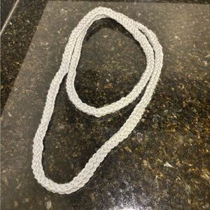 NWOT Silver Knit Rope Necklace